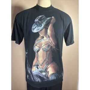 Beyoncé‎ Renaissance World Tour Merch Disco Cowboy T-Shirt Size M Black